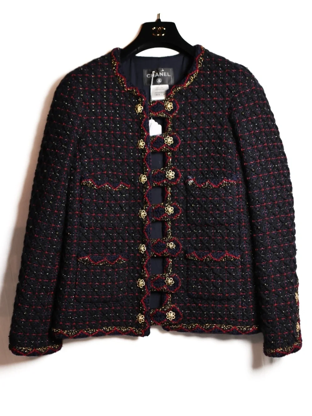 Chanel 2015 Paris-Salzburg Métiers d’Art Black Wool Jacket Karl Lagerfeld Runway